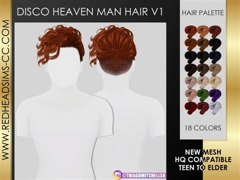 Disco Heaven Man Hair By Thiago Mitchell At Redheadsims Sims 4 Updates