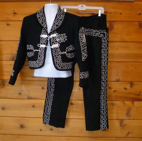 Charro Suit Mariachi Mexican Vintage Mens Size 40 Short Etsy