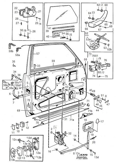 Volvo 240 Gasket Door Parts Front Rear Interior Classic Body