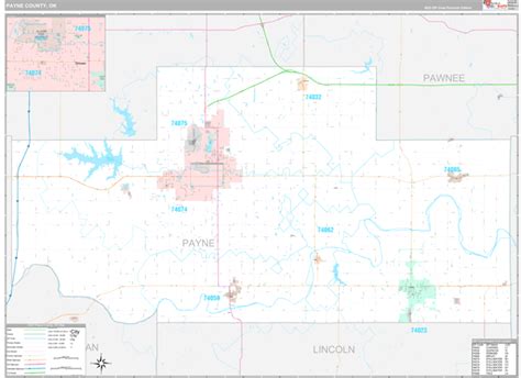 Payne County Ok Wall Map Premium Style By Marketmaps Mapsales