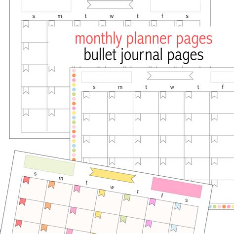 Free Printable Monthly Planner Page Perpetual Calendar Freebie