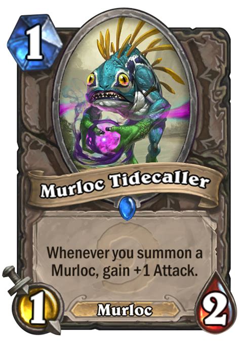 This is a hearthstone guide for murloc paladin with card list, mulligan, strategy, and variants. Murloc Tidecaller - Hearthstone Top Decks