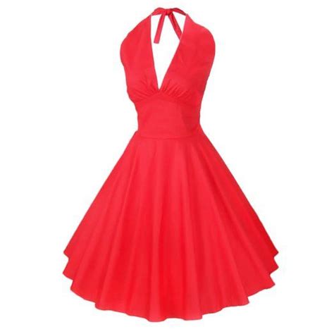 maggie tang women s 1950s vintage rockabilly dress size s color red halter neck swing dress red