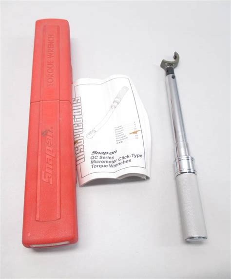 Snap On Qc2175 Adjustable Torque Wrench 5 75ftlb D474341
