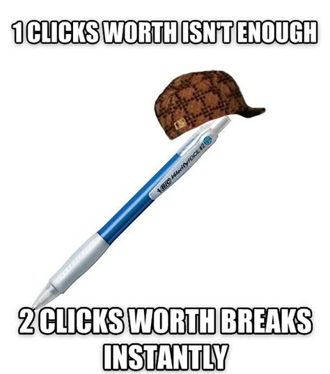 Scumbag Mechanical Pencil Meme Guy