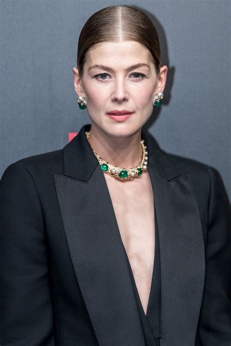 The cold porcelain beauty of this british actress in combination with her temperament and deep dramatic talent has the effect of a bomb. ROSAMUND PIKE at Bvlgari High Jewelry Exhibition in Shanghai 06/18/2019 - HawtCelebs