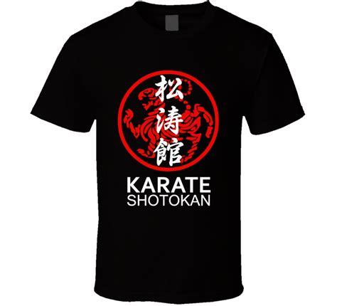 Karate Shotokan Martial Arts T Shirt Kyokushin Karate Japanese Ink Painting Color Preview
