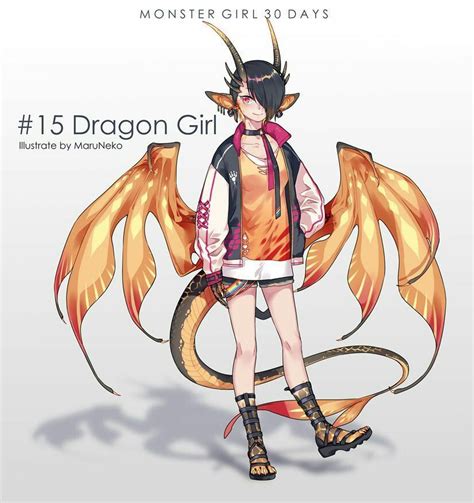 15 Dragon Girl Monster Girls 30 Days Challenge Maruneko