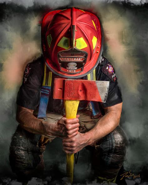 The Firefighter Art Dansun Photo Art
