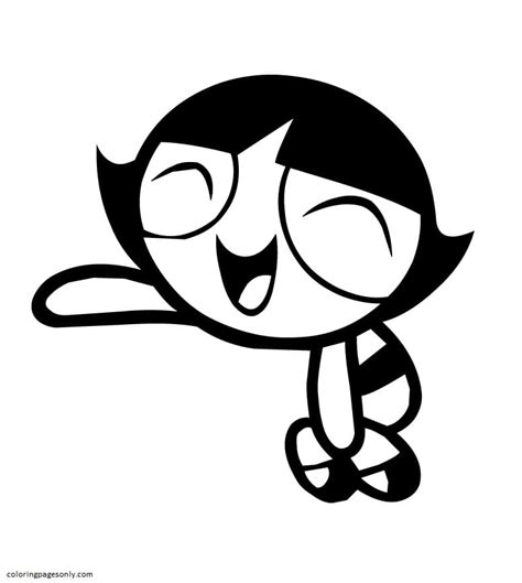 Drawing Buttercup Ready For Action The Powerpuff Girls Coloring Page Porn Sex Picture