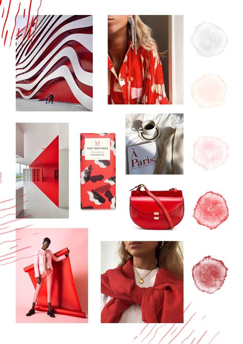 Glamorous Red Fashion Trending Moodboard Mood Board Fashion