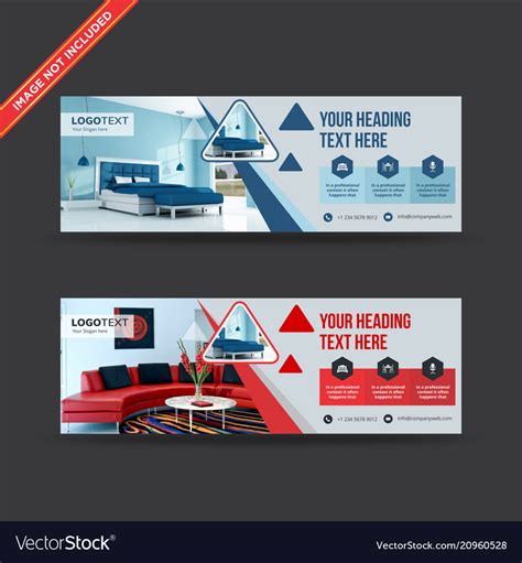 Interior Design Business Web Banners Royalty Free Vector