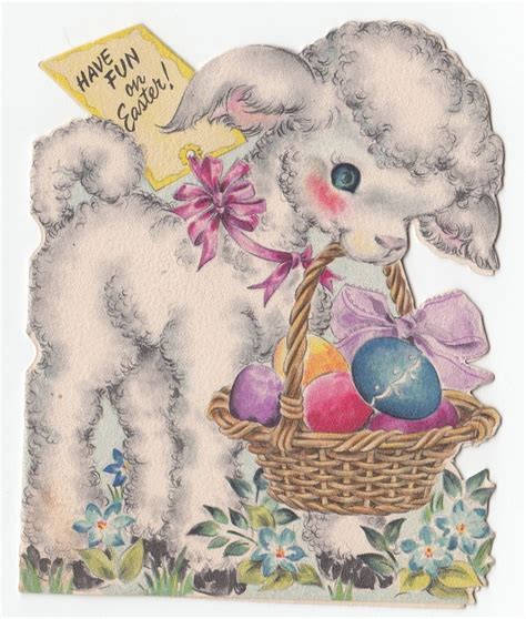 Pin On Lambs Vintage Easter Cards