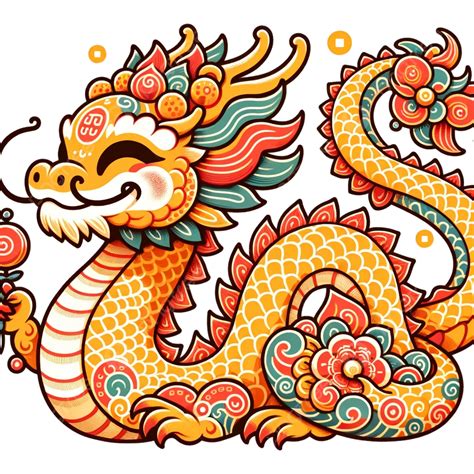 Chinese Dragon Traditional Spring Festival Illustration Year Of The