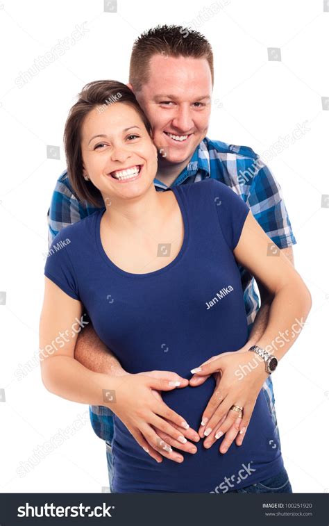 Portrait Happy Pregnant Woman Her Husband Stock Photo 100251920