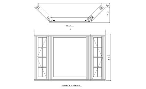 4.03 ( 356 reviews) create a timeless bay or bow window design with pella impervia fiberglass windows. Bay window detail plan detail dwg file. - Cadbull