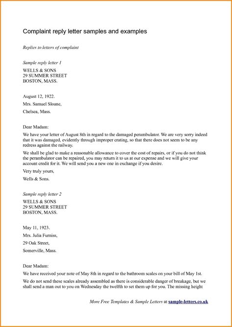 Reply To Patient Complaint Letter Template Examples Within Grievance