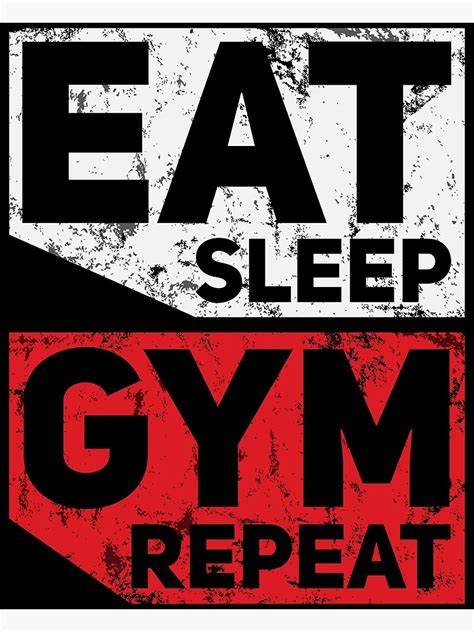 eat sleep squat repeat modern typography gym t shirt design motivational quote with grunge
