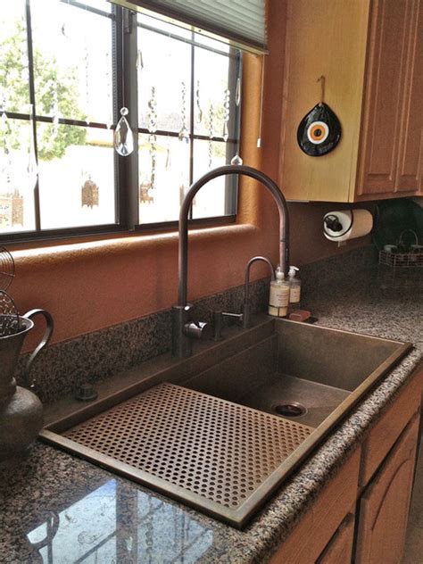 See your function and installation options and find the perfect sink for your ktichen. Rachiele top mount Signature Series copper sink - Eclectic ...