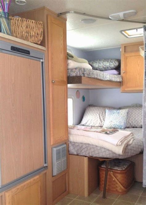 Rv Campers Ideas With Bunk Beds 8 Remodeled Campers Trailer Remodel