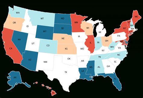The Kiplinger Tax Map Guide To State Income Taxes State Sales Texas