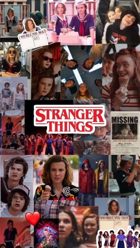 stranger things aesthetic collage iphone wallpaper stranger things aesthetic stranger