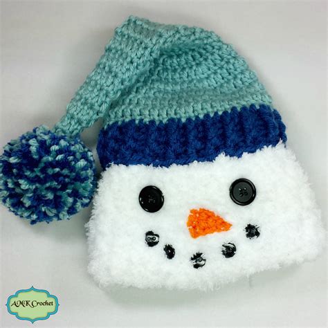 Crochet Newborn Snowman Hat And Cocoon Pattern Amk Crochet
