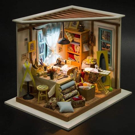 Saw something that caught your attention? C869. b45. DIY Miniature Dollhouse Kit Lisa's Tailor with ...