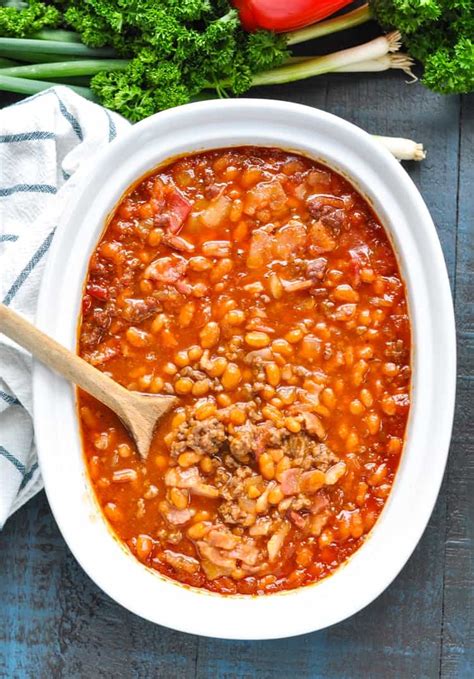 Baked Beans With Hamburger Meat And Bacon Recipe All About Baked