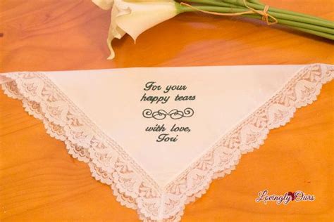 Wedding Handkerchief For Bride For Your Happy Tears Sweet Wedding T For The Bride Or