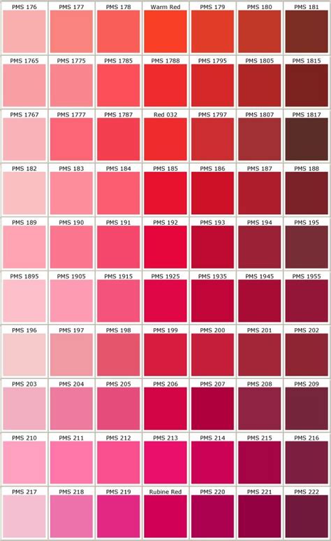 Pantone Charts Red Buscar Con Google Red Delicious In 2019 Red