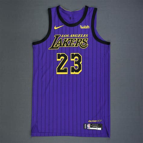 Lebron James Los Angeles Lakers Game Worn City Edition Jersey