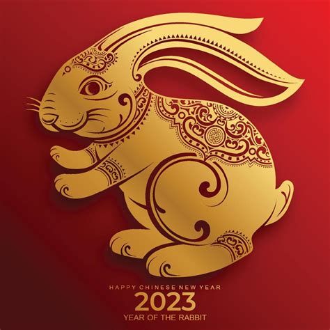 Happy Chinese New Year 2023 Year Of The Rabbit 7719022 Vector Art At
