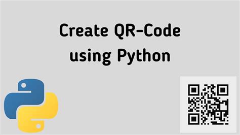 How To Create QR Code Using Python YouTube