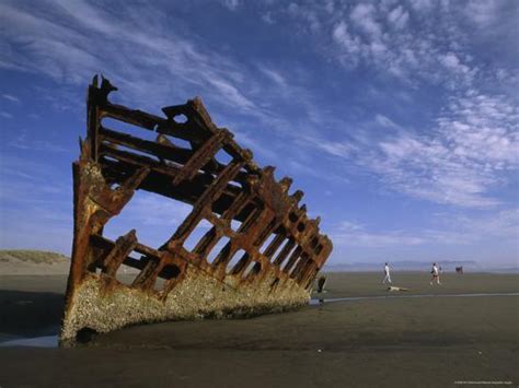 Shipwreck Near Astoria Oregon Photographic Print By Phil Schermeister