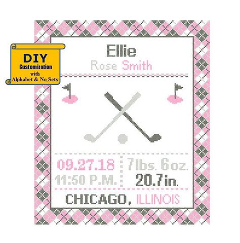 We have over 250 cross stitch birth samplers and announcements for you to choose from. Golf Birth sampler Cross Stitch Birth Announcement Cross ...