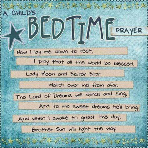 Bedtime Prayer For Children Prayers Pinterest