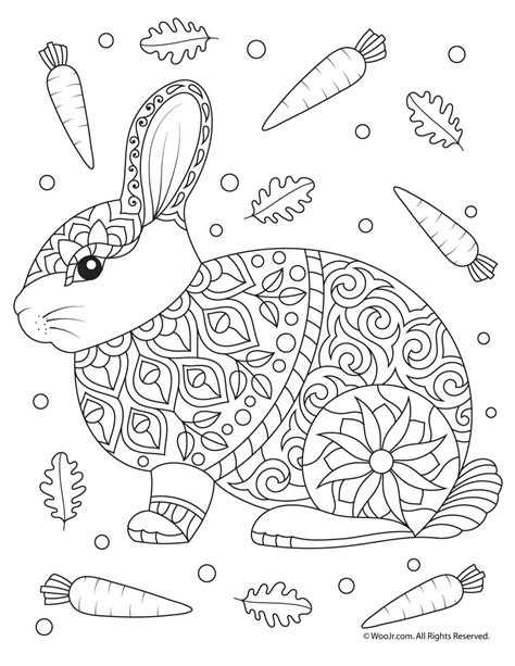Rabbit Coloring Pages Mandala Animals Coloring Pages