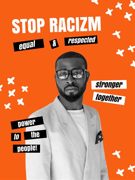 Protest Against Racism Online Poster Template Vistacreate