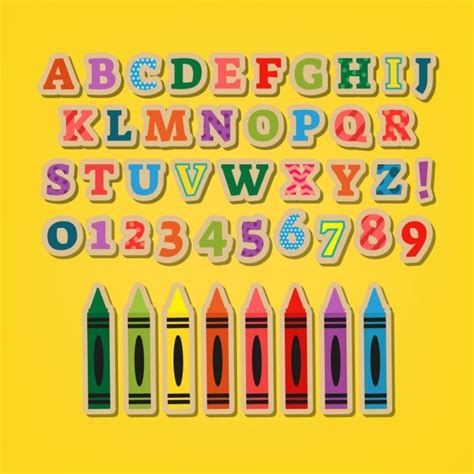 Alfabeto De Colores Vector Gratis