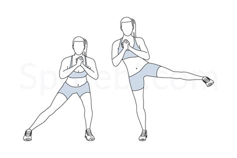 side lunge to leg lift illustrated exercise guide