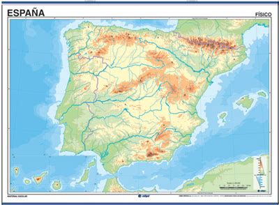 hayquegoderse Mapa fisico mudo de España