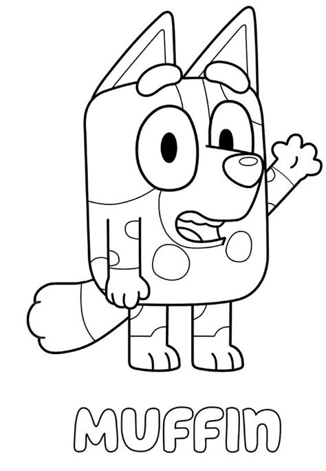 Muffin Bluey Coloring Pages Bluey Coloring Pages Free Printable