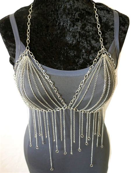 Buy Wholesale Halter Heavy Tassel Choker Necklace Exotic Bra Harness Slave Full Body Chain