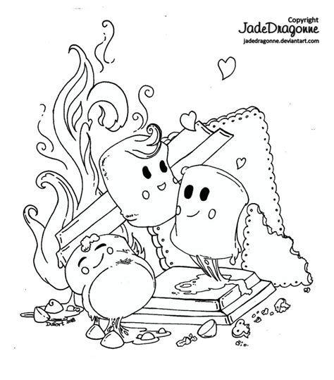 S'more Coloring Page - Richard McNary's Coloring Pages