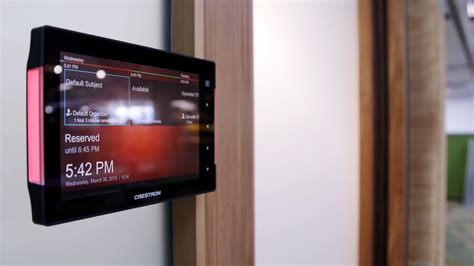 Crestron Touch Panel Room Booking System Automation Associates