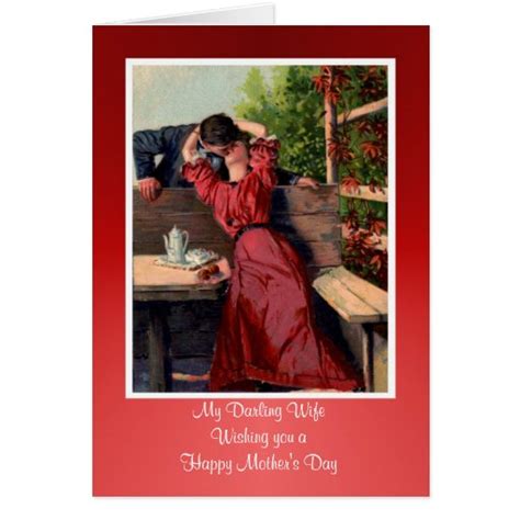 Happy Mothers Day To Wife From Husband Vintage Card Zazzle