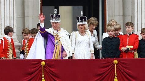 King Charles And Queen Camilla Watch Flypast From The Buckingham Palace
