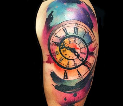 Space Clock Tattoo By Pablo Ortiz Photo 24627