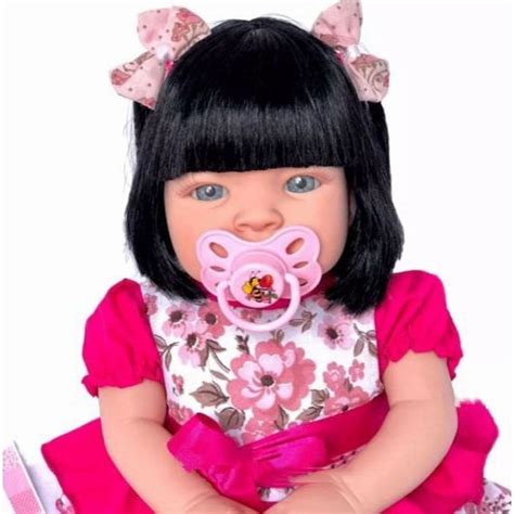 boneca bebê tipo reborn realista kit acessórios kaydora brinquedos cod 001 em promoção na